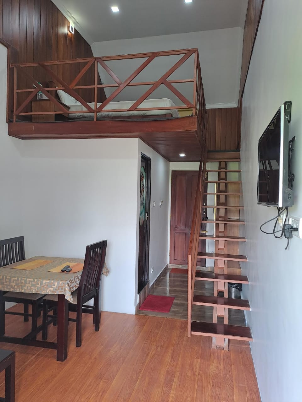 Duplex Chalet Living and Loft Bedroom